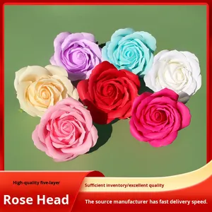 Venta al por mayor de fábrica: Cabezas de rosas de jabón realistas de alta simulación para accesorios de ramos del Día de San Valentín y Acción de Gracias - Product Image 2