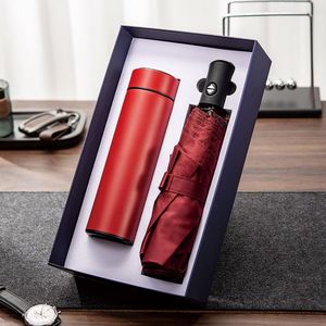 Personalizado barato 2 en 1 UV paraguas taza de vacío botella de agua promocional Navidad vacaciones Corpotate juegos de regalo para hombres y mujeres - Product Image 2