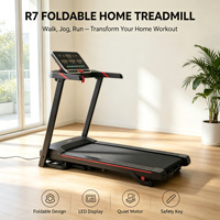 Tapis roulant multifonctionnel pour la maison, machine de course électrique avec écran LCD, inclinaison réglable, équipement de fitness