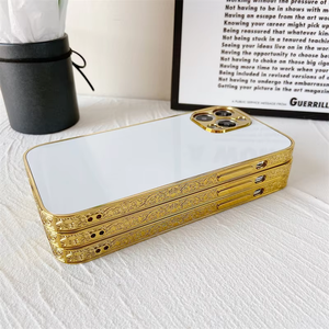 <span class=keywords><strong>Coque</strong></span> de téléphone à sublimation vierge 2d dorée galvanisée pour <span class=keywords><strong>iPhone</strong></span> <span class=keywords><strong>11</strong></span> 12 13 14 15 Pro Max Sublimation couverture mobile arrière - Product Image 3