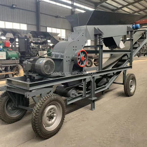 Trituradora de piedra de martillo diésel portátil con transportador y alimentador <span class=keywords><strong>PC</strong></span> 600*400 Motor como componente central - Product Image 2