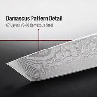 Couteaux de cuisine en acier damas à 67 couches, couteau de chef fait main, couteau japonais Gyuto