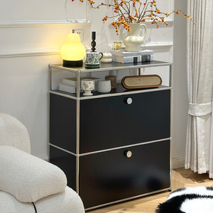 Credenza Personalizzata per la Casa, Mobile <span class=keywords><strong>di</strong></span> Stoccaggio Modulare dal Design Moderno e Semplice, Armadio Durevole in Acciaio Inossidabile per Soggiorno - Product Image 1