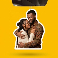 Désodorisant de voiture en papier parfumé naturel populaire, personnalisable avec photo de famille et voeux de mariage, différentes senteurs