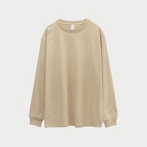 High Quality Wholesale Blank Pullover Tees Custom Logo 230Gsm Cotton Streetwear <b>Drop</b> Shoulder Long Sleeve Fashion - Product Image 3