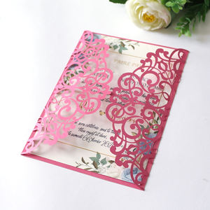 <span class=keywords><strong>Carte</strong></span> d'invitation <span class=keywords><strong>de</strong></span> <span class=keywords><strong>mariage</strong></span> personnalisée au Design Unique découpé au Laser <span class=keywords><strong>carte</strong></span> <span class=keywords><strong>de</strong></span> vœux d'anniversaire - Product Image 6