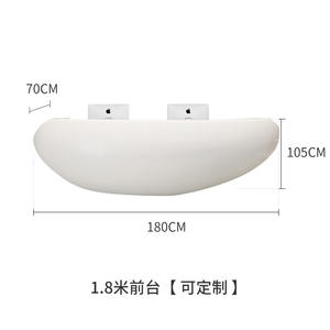 Forme ovale bureau de réception blanc salon de beauté moderne bureau de réception peinture de cuisson brillant entreprise théâtre hôtel <span class=keywords><strong>comptoir</strong></span> de réception - Product Image 6