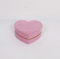 Boîtes Cœur Rose Luxe Unisexe Recyclables de 2 mm d'épaisseur avec Doublure en Velours, Prêtes pour Cadre Photo, Gaufrage et Dorure Personnalisables