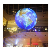 Pantalla LED esférica en forma de stock de fábrica, diámetro de globo P2 P3 P4, pantalla LED de bola, pantalla LED en forma de globo para exposición