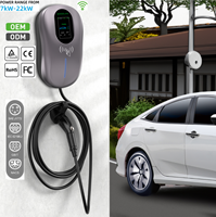 7-22kW Type1 Type2 GB/T Teslla AC Wall Box EV Charger Home Evse Car Charging Station Smart Wall Mounted EV Charger Factory