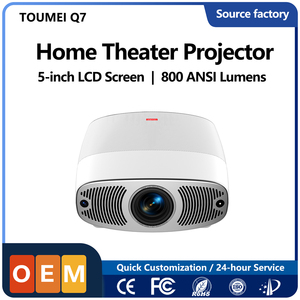 Projecteur LCD intelligent WiFi pour résolution 1080P - Conception portable basée sur Android pour les réunions, l'éducation, Netflix/<span class=keywords><strong>YouTube</strong></span>/Prime <span class=keywords><strong>Video</strong></span> - Product Image 1