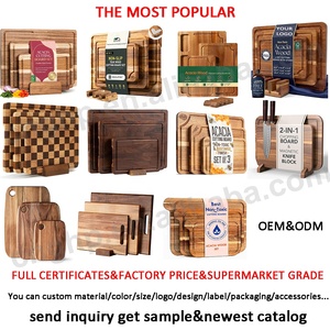 Juego <span class=keywords><strong>de</strong></span> 3 Tablas <span class=keywords><strong>de</strong></span> Cortar <span class=keywords><strong>de</strong></span> Madera <span class=keywords><strong>de</strong></span> Acacia con Soporte, Certificación FSC y LFGB, Fábrica con Certificación BSCI, Tabla <span class=keywords><strong>de</strong></span> Cortar Antideslizante y Antimoho Personalizada <span class=keywords><strong>para</strong></span> Cocina - Product Image 2