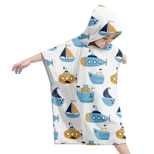 Poncho et peignoir à capuche pour enfants Ocean, imprimé, protection solaire, serviette chaude pour la natation et le <span class=keywords><strong>bain</strong></span> - Product Image 2