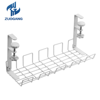 Plateau de gestion des câbles sous le bureau en métal personnalisé en usine aucun perçage requis-support de rangement pour organisateur de câbles sous le bureau