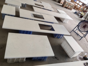 Goldtop ODM/OEM Bianco Quarzo grigio vena <span class=keywords><strong>Carrara</strong></span> 4044 Bianco <span class=keywords><strong>Carrara</strong></span> Quarzo artificiale controsoffitti <span class=keywords><strong>vendita</strong></span> calda hotel 3D Design modello - Product Image 4