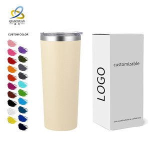 Qianchuan Stainless Steel Tumbler 22oz Insulated Travel Coffee Cup Slim Straight Body Custom Color Portable - Product Image 1