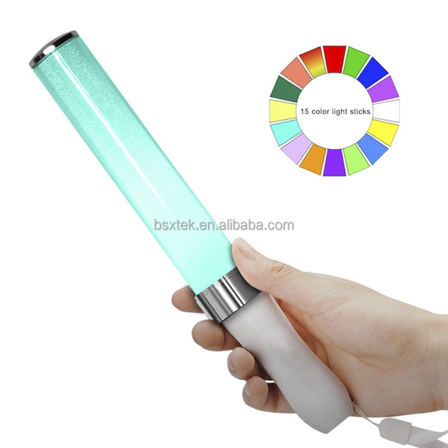 China Factory Wholesale 15-color Flashing LED Glow Stick 25cm 3 AAA Batteries Custom Logo OEM Halloween Christmas Easter