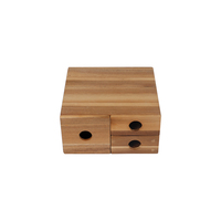 Mini étagère de rangement de bureau Offre Spéciale, organisateur de bureau rustique à 3 niveaux en bois avec 3 tiroirs