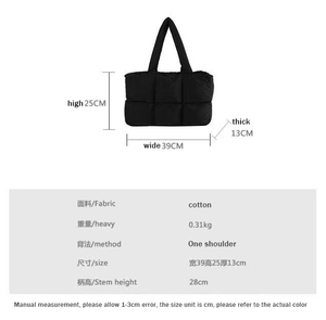 Sac à main personnalisé grande capacité, doux et chaud, en duvet, couleur unie, sac à bandoulière moelleux pour <span class=keywords><strong>femme</strong></span>, sac fourre-tout nuage en tissu pour l'hiver - Product Image 2