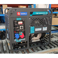 Générateur diesel silencieux à double cylindre à châssis ouvert refroidi par air Yumei, démarrage électrique 12V DC, haute efficacité, usage industriel