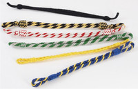 Accessoires OEM pour casquette : Cordon de menton en coton polyester argenté, fil de Mylar et fils de soie, tricoté à la main, pour casquette à visière