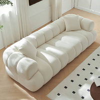 Canapé d'angle modulable de luxe de designer européen, canapé-lit nuage moderne en tissu jaune pour salon