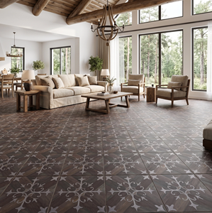 Suelo de Madera Multicapa de 800 mm, Resistente al Agua, con Incrustaciones Metálicas, Parqué de Roble de 15 mm de Grosor, Moderno, para Sala de Estar, Exteriores y Parques - Product Image 3