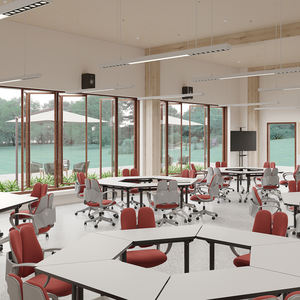 Moderner Bürostuhl mit Mittlerer Rückenlehne und Netzstoff, Geteiltes Rückendesign für Schulungsräume, Bildungszentren, Büros und Kreative Arbeitsbereiche - Product Image 4