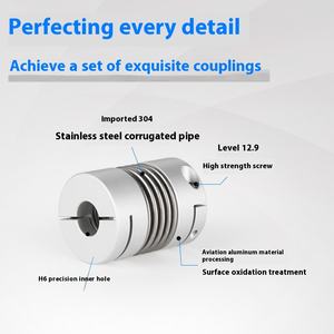 LK6 Encodeur à vis pour servomoteur à couple élevé CPBC Couplage élastique en alliage d'aluminium Soufflet rigide pour applications flexibles et rigides - Product Image 3