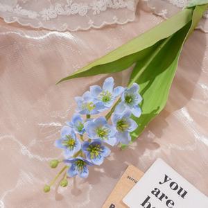 Flor Artificial <span class=keywords><strong>de</strong></span> Lirio <span class=keywords><strong>de</strong></span> los Valles Elegante para Ramo <span class=keywords><strong>de</strong></span> Boda, Material para Ramo <span class=keywords><strong>de</strong></span> Dama <span class=keywords><strong>de</strong></span> Honor, Flor Exquisita a Juego - Product Image 2