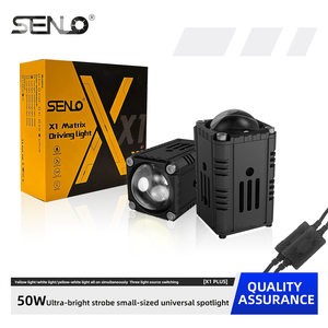 Mini Láser <span class=keywords><strong>LED</strong></span> de Doble Color, Foco de <span class=keywords><strong>Luz</strong></span>, 12-24V, Blanco y Amarillo, Portátil, <span class=keywords><strong>Luz</strong></span> Delantera para Motocicletas y Bicicletas - Product Image 1