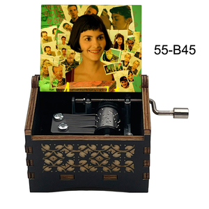 Famosa película <span class=keywords><strong>Amelie</strong></span> <span class=keywords><strong>caja</strong></span> <span class=keywords><strong>de</strong></span> música con manivela 18 notas movimiento plateado regalo Musical especial para boda amigos fiesta <span class=keywords><strong>de</strong></span> cumpleaños familiar - Product Image 1