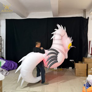 Costume de hippocampe gonflable géant personnalisé, décoration animale, accessoire avec lumière LED pour aquarium/fête/événement, affichage publicitaire - Product Image 6