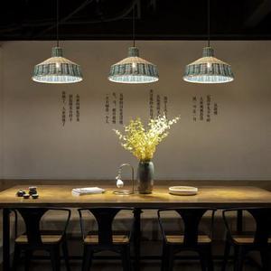 Rattan Pendant <b>Light</b> Round <b>Led</b> Lighting <b>For</b> Living <b>Room</b> Dining <b>Room</b> Study Tea <b>Room</b> Zen Style 40cm 35cm Single Head Chandelier - Product Image 5