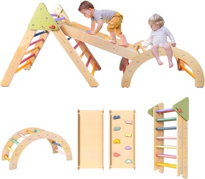 Thân Thiện Với Môi Rắn Gỗ Trong Nhà Đào Tạo Đồ Chơi Sân Chơi Nhỏ Tam Giác Trượt Đoạn Đường Lưới Bằng Gỗ Leo Núi Khung - Product Image 1