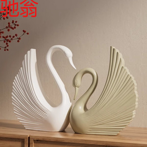 Ornamento di design in resina cigno stile Vintage minimalista Soft <span class=keywords><strong>arredo</strong></span> per soggiorno ingresso TV eco-friendly - Product Image 2