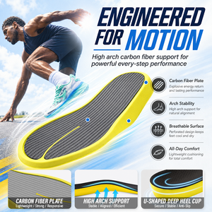 Semelles intérieures personnalisées de haute qualité pour le confort, inserts sportifs en fibre de carbone pour le saut vertical, semelles de performance pour le basketball, booster de saut, football - Product Image 4