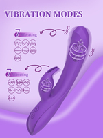 2026 Neuer Rabbit Vibrator Dildo G-Punkt Klitoris-Stimulator aus Silikon mit Doppelmotor, Wasserdicht IPX7, USB-Betrieben, 7 Frequenzen