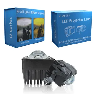 U9 Plus Led h4 Lens 35w Super Power Mini H4 Led Projector Lens 6000k 3000k Mini Projector H4 60W LED Headlights