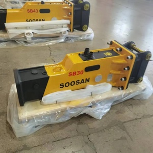 Brise-roche hydraulique SOOSAN de type boîte SB30, adapté aux mini-excavatrices et aux chargeuses compactes Bobcat, de bonne qualité pour les roches dures. - Product Image 6