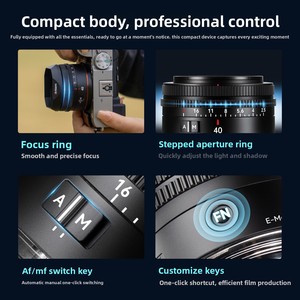 Objectif d'appareil photo 7artisans AF <span class=keywords><strong>40mm</strong></span> F2.5 plein format à mise au point automatique avec moteur pas à pas <span class=keywords><strong>STM</strong></span>, objectif fixe léger pour montures Sony E, Nikon Z et L - Product Image 3