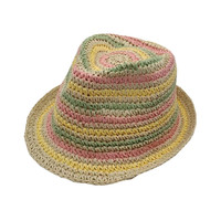 Chapeau de paille Fedora beige pour garçons et adolescents du fabricant pour les activités de plein air quotidiennes Voyage Pêche Matériel de paille en raphia