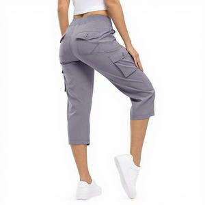 Summer <strong>Women's</strong> Polyester Printed 3/4 Long Woman's <strong>Pants</strong> Knee Length <strong>Cargo</strong> <strong>Pants</strong> with Pockets <strong>for</strong> <strong>Women</strong> - Product Image 5