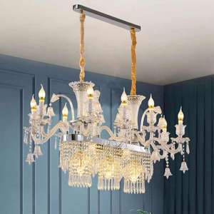 Personalizado diseño europeo loft apartamento Villa Hotel vestíbulo lámpara colgante largo candelabro de cristal - Product Image 4