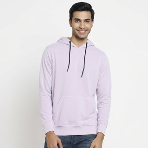 Trendy Men's 100% Cotton Hooded <b>Sweatshirt</b> Custom Made with Puff Printing Tie Dye Techniques Solid Pattern for Everyday Fashion - Product Image 1
