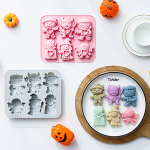 Moldes de Silicona Antiadherentes con Temática de Halloween, 26 Moldes para Pasteles, Reutilizables, de Grado Alimenticio, Lindos Moldes Magnéticos de Silicona para Chocolate, Dulces y Hielo - Product Image 3