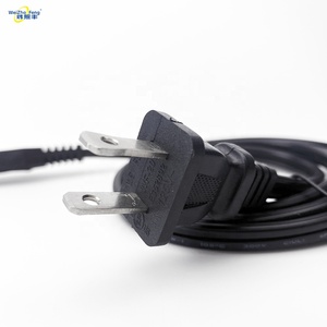 Cable de Alimentación de Dos Conectores con Certificación UL, Enchufe Estadounidense, Extremo Hembra IEC C8, Dos Núcleos de Cobre Puro, 15A, para Computadora - Product Image 2