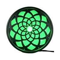 Lumière d'effet de scène LED 67 cm DMX512/activation sonore 17/63 canaux, rotation à double moteur, motif kaléidoscope, lumière de fond IP33 DJ