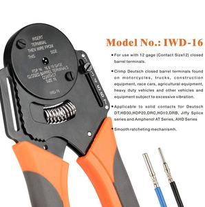 Sertisseuse à barillet fermé à 4 voies, type à 8 empreintes pour contacts solides Deutsch calibre 14, 16 et 18 (IWD-16) - Product Image 4