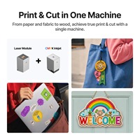 Grabador y Cortador Láser Xtool M2 de 10W con Módulo de Impresión de Inyección de Tinta CMYK, Impresora a Color, Máquina de Corte Láser 2 en 1